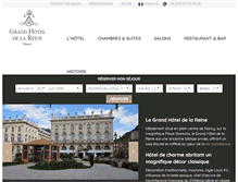 Tablet Screenshot of hoteldelareine.com